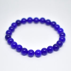 Agate Blue Stone Beads Elastic Bracelet