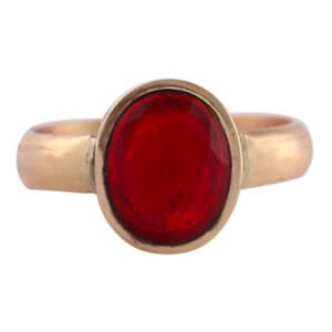Natural & 100% Original Ruby Stone Panchdhatu Adjustable Ring (Manik Ring)