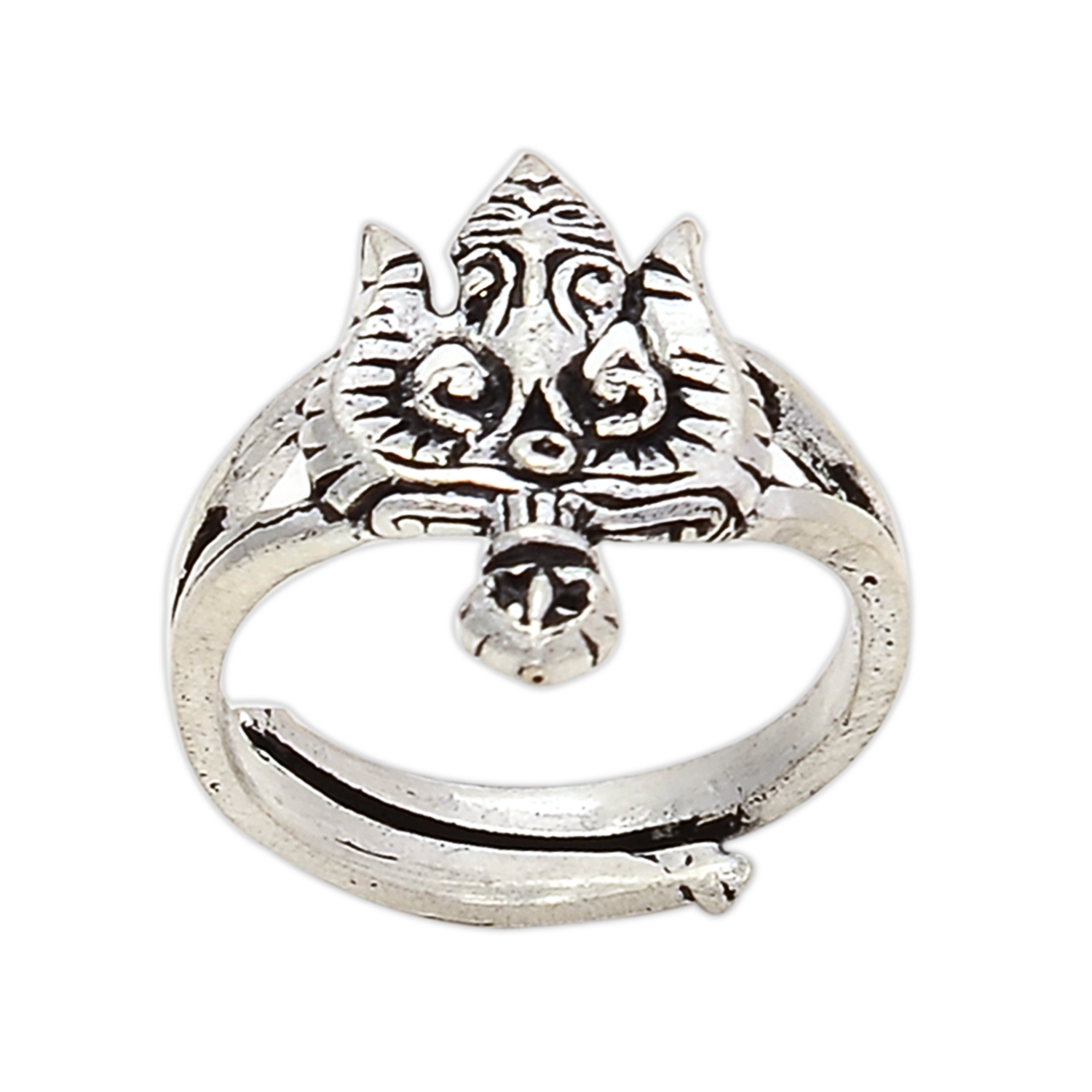 Lord Shiv Trishul Silver Ring for Men & Women