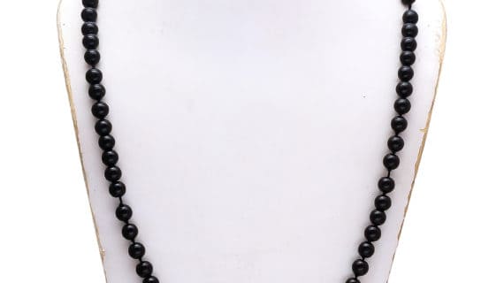 Hakik Mala Agate Haqiq akik Mala 108+1 Beads Jap Japa Mala 6mm, Black