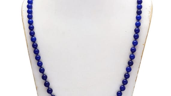 Hakik Mala Agate Haqiq akik Mala Blue 108+1 Beads Jap Japa Mala – 6mm