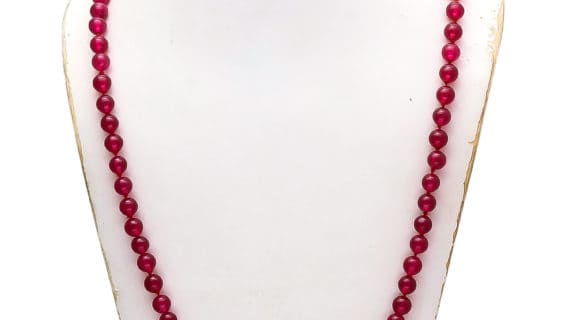 Agate Hakik Akik Mala, Red 108+1 Beads Jap Japa Mala – 6mm