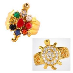 Buy 1 Navratan Kachua Ring & Get 1 Free Navaratna Meru Ring (Tortoise Ring)