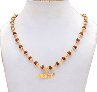 5 Face Original Rudraksha Mala with Mahadev Locket