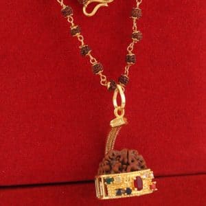 Gold Plated 24K Yellow Copper 5 Mukhi Rudraksha Mala