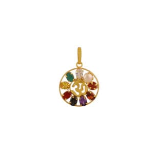 Navratan Stone Om Pendant