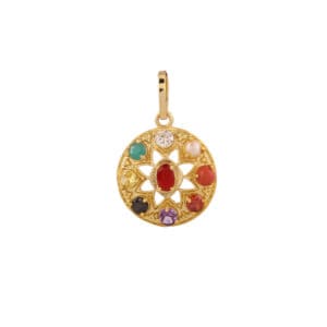 Round Navratan Stone Pendant