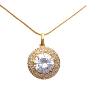 Round Shape Zircon Pendant