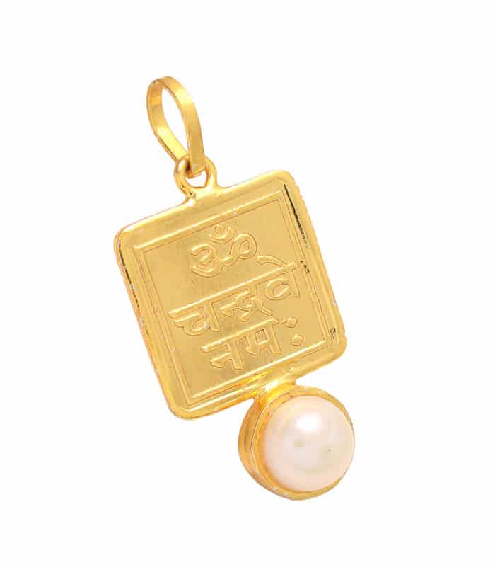 Kark/Cancer Zodiac Pearl Stone Rashi Pendant
