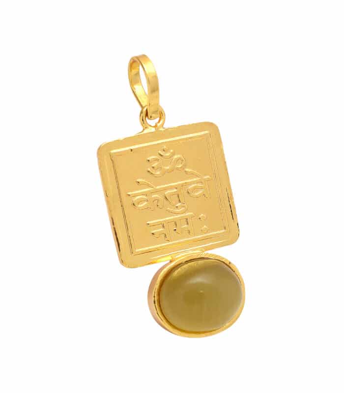 Ketu Grah Lehsuniya Cat's Eye Stone Libra/ Tula Rashi Pendant