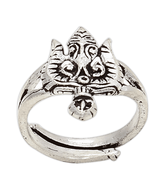 Lord Shiv Trishul Silver Ring for Men & Women